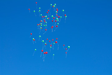balloon flying into the sky