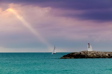 Coucher de soleil à La Grande Motte