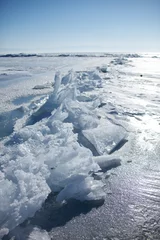 Fotobehang Lake Baikal ice-drift. Winter landscape © Crazy nook