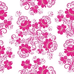 Floral background. Seamless vector pattern
