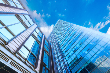 Fototapeta na wymiar High - rise commercial buildings in modern city