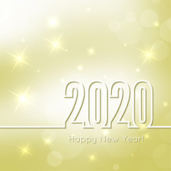 Obraz na płótnie Canvas Happy New Year 2020. Abstract blurred vector background with sparkle stars and glint.