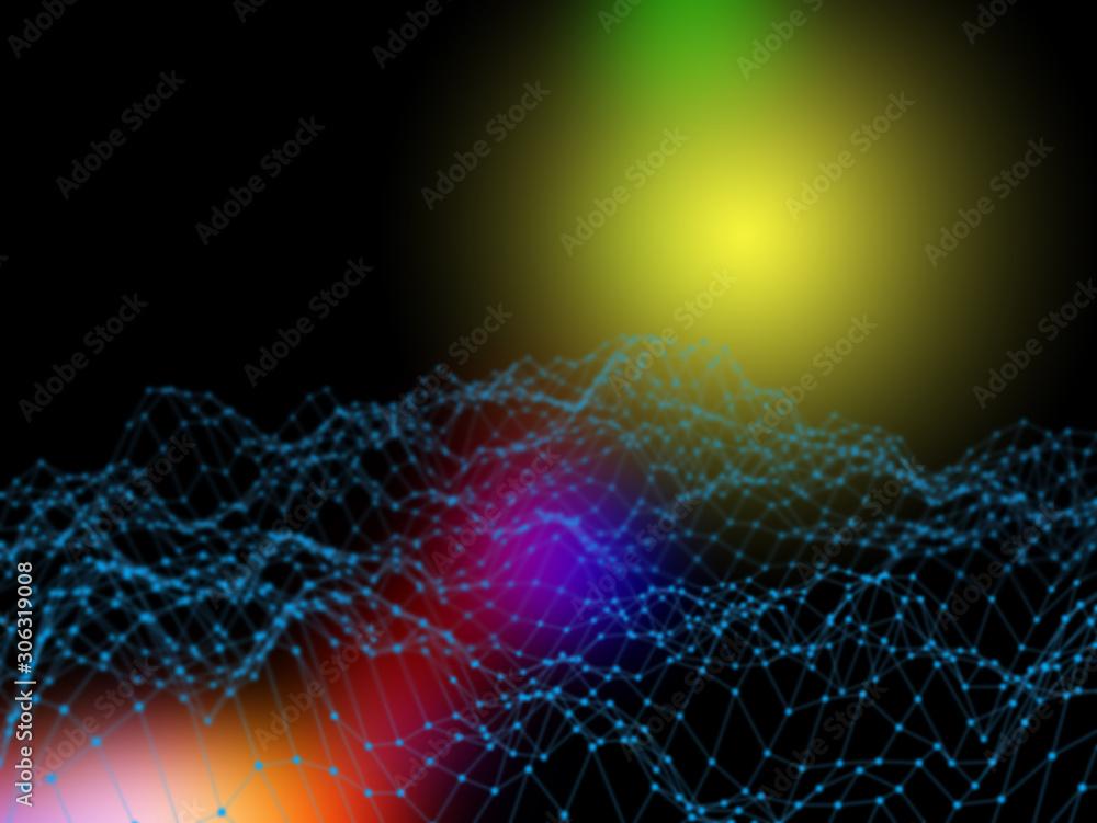 Poster network connection futuristic background network technology concept