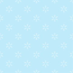 Vector seamless pattern with decorative snowflakes. Winter background.