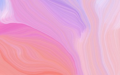 contemporary waves illustration with pastel magenta, plum and light coral color