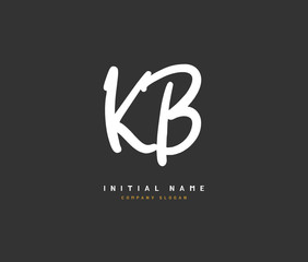 K B KB Beauty vector initial logo, handwriting logo of initial signature, wedding, fashion, jewerly, boutique, floral and botanical with creative template for any company or business.