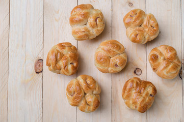 Fresh homemade bread outdoors