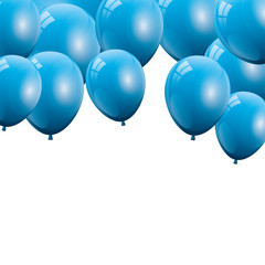 balloon helium blue isolated icon vector illustration design