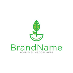 Leaf nature logo icon vector. Simple design on white background.