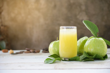 fresh guava Juice with guava fruit