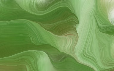 smooth swirl waves background design with olive drab, ash gray and dark sea green color
