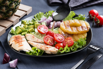 CHRISTMAS SALAD. TABASCO LEMON CHICKEN.