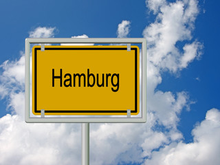 Hamburg, Ortseingangsschild