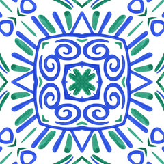 Embroidery in the traditions of Peru, Aztecs and Maya. Geometric folk ornament fabric.  Colorful seamless pattern in Spanish, Mexican, African,  American Indian rug. Tribal embroidery. Old carpet.