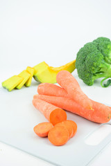 Carrots, pumpkin,Broccoli,the ingredients of baby food