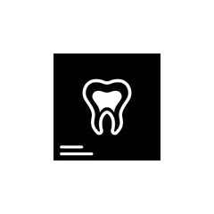 Tooth x-ray vector icon. filled flat sign for mobile concept and web design. Tooth x-ray glyph icon. Symbol, logo illustration. Vector graphics