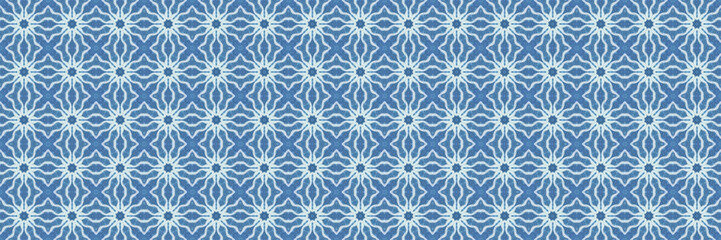 Antique portuguese tiles. Blue Azulejos ceramic. Spanish pottery..Sicily italian majolica. Vintage ethnic background . Mediterranean watercolor seamless wallpaper. Moroccan ornaments in indigo color