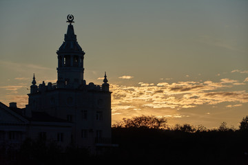 Obraz premium castle at sunset