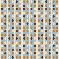 Geometric seamless pattern. Vector background with simple shapes like semi cirles and squares in neutral muted pastel colors.