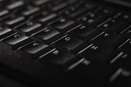 Close-up Of A Black Keyboard