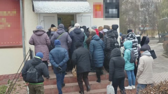 black friday shoppers start holiday shopping/Ukraine\Ternopil-november, 23: black friday shoppers start holiday shopping at 9 AM, November 23, 2018 in Ternopil.  Editorial