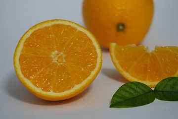 Orange fruit isolated on white background