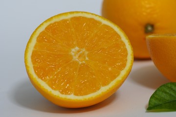 Orange fruit isolated on white background