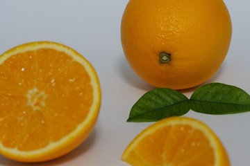 Orange fruit isolated on white background