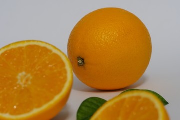Orange fruit isolated on white background