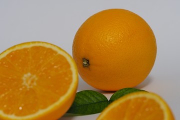 Orange fruit isolated on white background