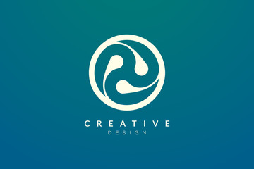 Design flower patterns in a circle. Modern minimalist and elegant vector illustration. Suitable for patterns, labels, brands, icons or logos