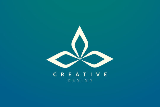 Leaf geometry design creations. Modern minimalist and elegant vector illustration. Suitable for patterns, labels, brands, icons or logos