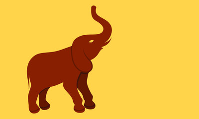 elephant on a yellow background