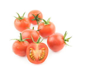 fresh tomato isolated on white background
