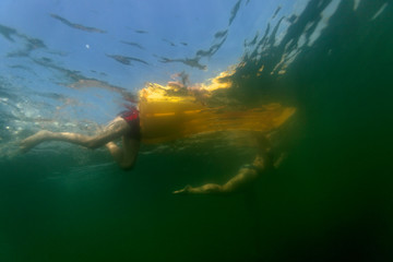 Swimming on the Soderica lakes, Croatia