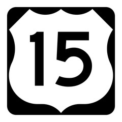 US route 15 sign