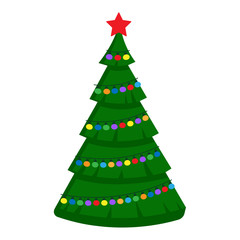 christmas tree on white background