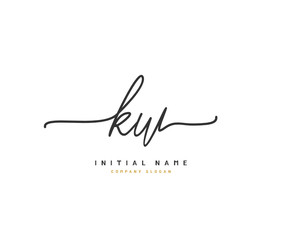 K W KW Beauty vector initial logo, handwriting logo of initial signature, wedding, fashion, jewerly, boutique, floral and botanical with creative template for any company or business.