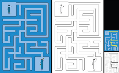 Easy alphabet maze - letter I