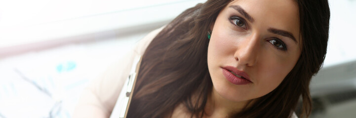 Fototapeta premium Adult beautiful happy smile fashion businesswoman