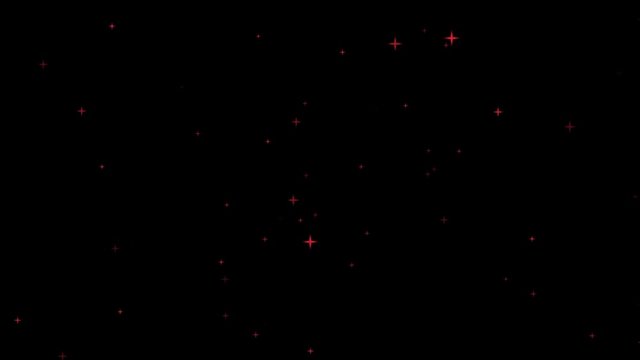 光　星　キラキラ　エフェクト　パーティクル　中央から広がる　黒　赤　背景透過
