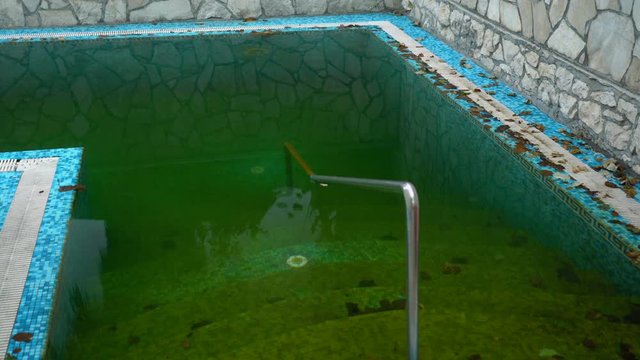 Dirty water in outdoor pool