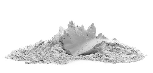 Plaster cast isolated on white background, gypsum