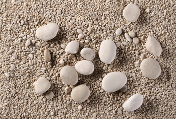 Pebbles, rocks pile background and texture