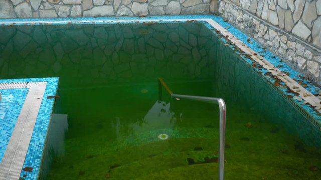 Dirty water in outdoor pool