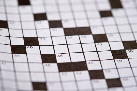 Blank crossword puzzle sheet background 