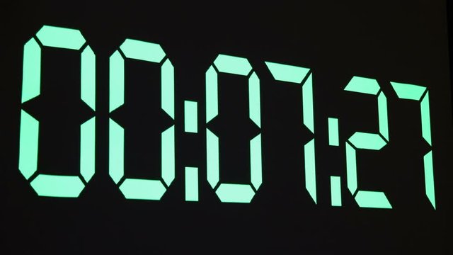 figures a running countdown on the digital display