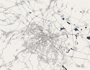 map of the city of Sofia, Bulgaria - obrazy, fototapety, plakaty