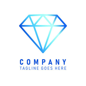 A company logo icon template. Vector illustration image. Corporate brand business Tagline symbol sign. Isolated on white background. diamond jewelry gem