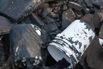 Garbage on the landfill